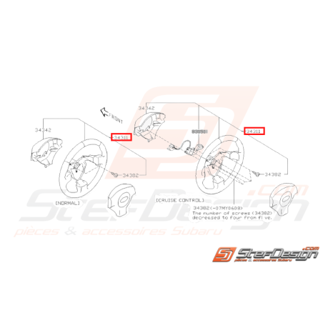 Ensemble Volant Direction Origine Subaru STI 2005