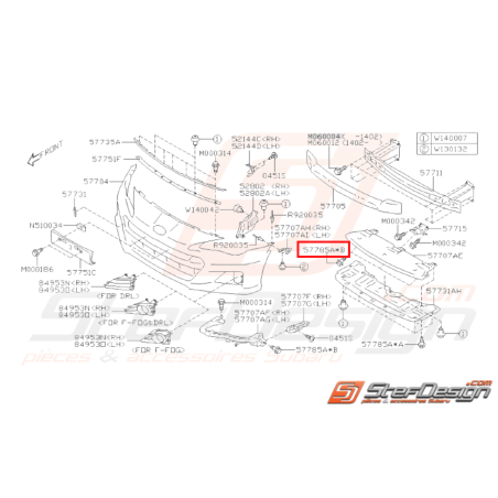 Vis support antibrouillard Origine Subaru GT 93-98 WRX STI 08-14 BRZ 13-1931072