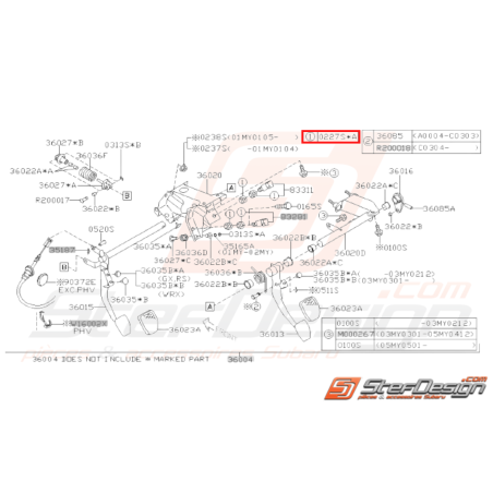 Écrou Origine SUBARU GT 1993 - 2000 WRX STI 2001 - 201431243