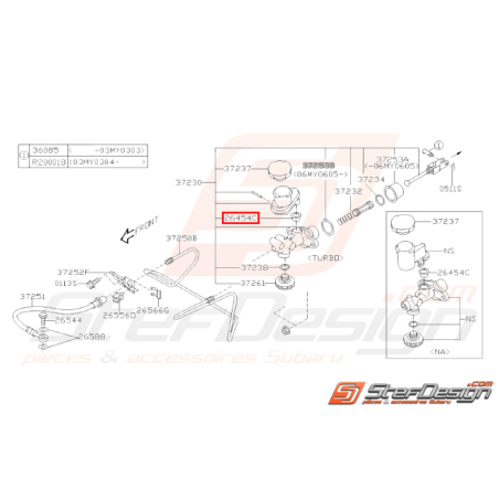 Joint de Réservoir Origine Subaru GT 93-00 WRX STI 01-14 FORESTER 97-0231279