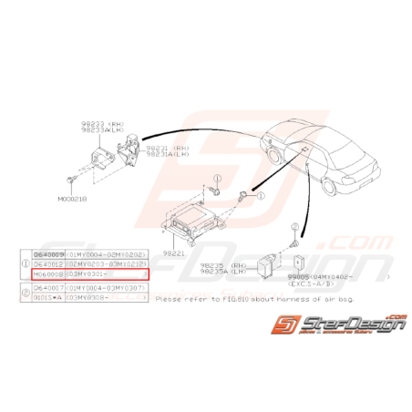 Boulon Origine Subaru WRX STI 03/2003 - 201431295