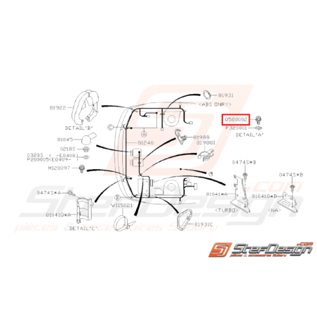 Vis Taraudeuse Hexagonale Origine Subaru GT 97-00 WRX STI 01-14 BRZ 13-1931363