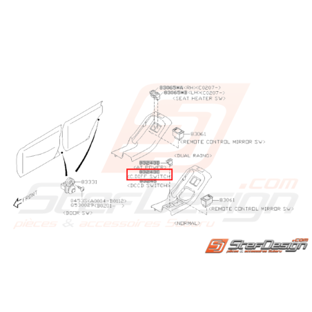 Interrupteur EMCD Origine Subaru STI 200431431