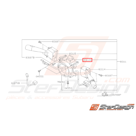 Support Commodo Origine Subaru WRX 2001 - 2003 STI 2001 - 200231460