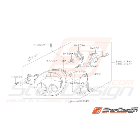 Schéma Phare Origine Subaru STI 200231506