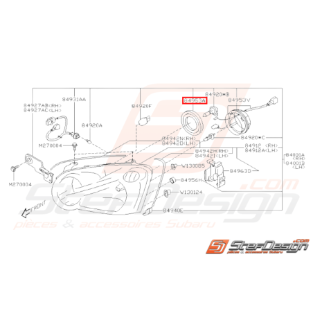 Couvercle de phare avant Origine Subaru WRX STI 2003 - 201431517