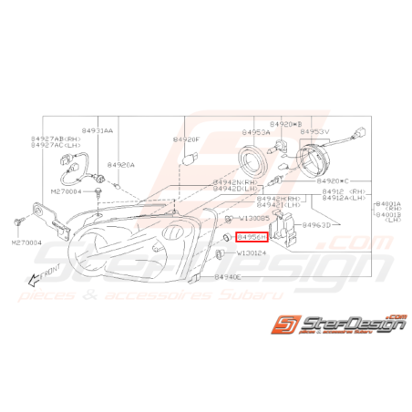 Capuchon Phare Origine Subaru WRX STI 2003 - 201431528