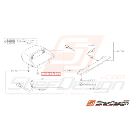 Vis fixation Origine Subaru GT 93-00 WRX STI FORESTER 97-0231584