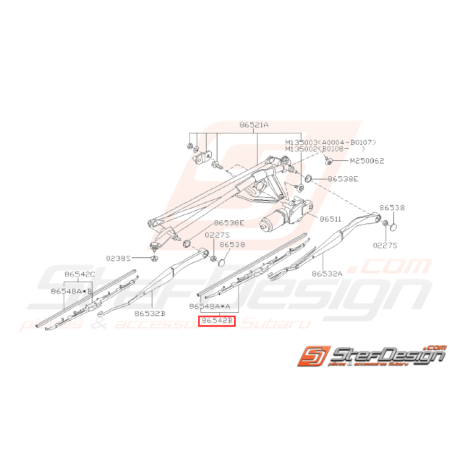 Balais Essuie-Glace Conducteur Origine Subaru STI 2003 - 200731633