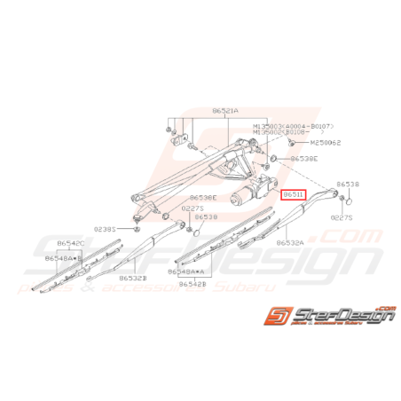 Moteur Electrique Essuie-Glace Origine Subaru WRX STI 2003 - 200731637