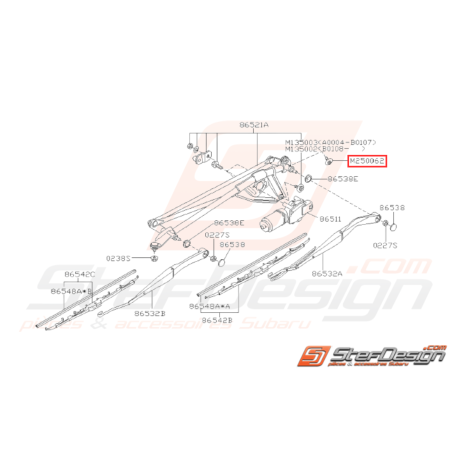 Ensemble Boulon et Rondelle Origine Subaru WRX STI 2001 - 10/200831643