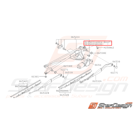 Ensemble Boulon et Rondelle Origine Subaru WRX STI 2001 - 201431644