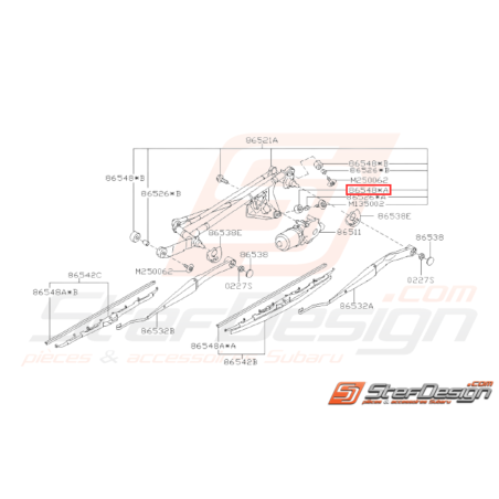 Fixation de Caoutchouc Essuie-Glace Origine Subaru WRX STI 03-0731648