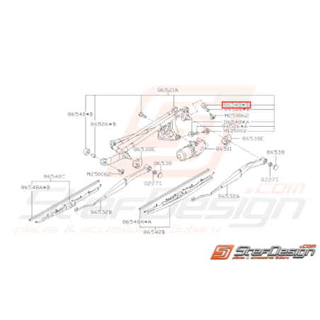 Fixation de Caoutchouc Essuie-Glace Origine Subaru WRX STI 03-0731651