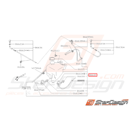 Ensemble Réservoir Lave-Glace Origine Subaru WRX 200531656