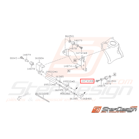 Vis de support de solénoïde Subaru FORESTER 97-02 GT 02/99-00 WRX STI 01-0731839