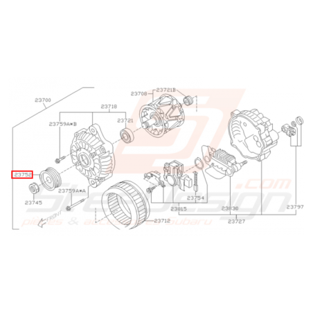 Poulie d'Alternateur Origine Subaru GT 1993 - 2000