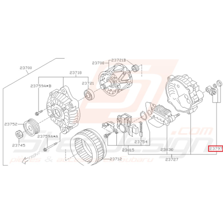 Jeu de manchon d'alternateur Origine Subaru WRX