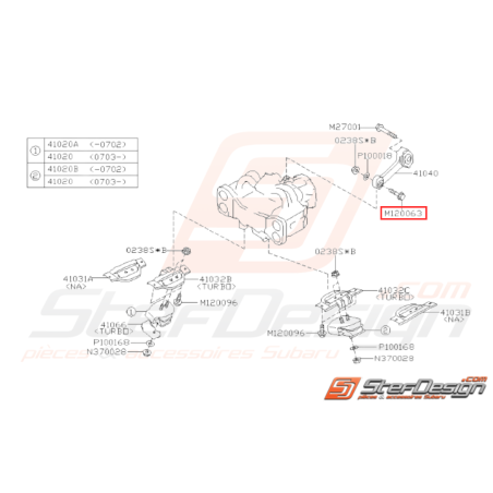 Vis de Fixation D'os de Boite Subaru FORESTER 97-02 GT 93-00 WRX STI 01-1431894