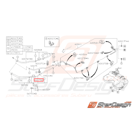 Flexible de Carburant Origine Subaru WRX STI 2006 - 200731929