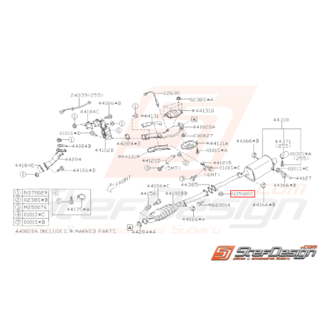 Ecrou Subaru GT WRX STI BRZ FORESTER31995