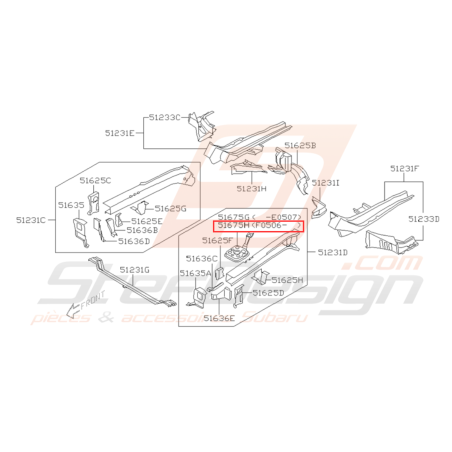 Tôle support batterie Origine Subaru WRX STI 2006-200732063