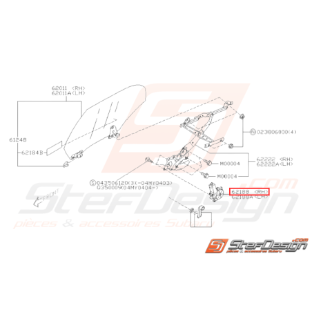 Moteur Lève-vitre Arrière Origine Subaru WRX STI 2001 - 200732116