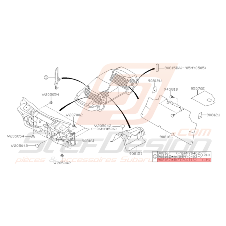 Isolant Origine Subaru STI 2006 - 200732349