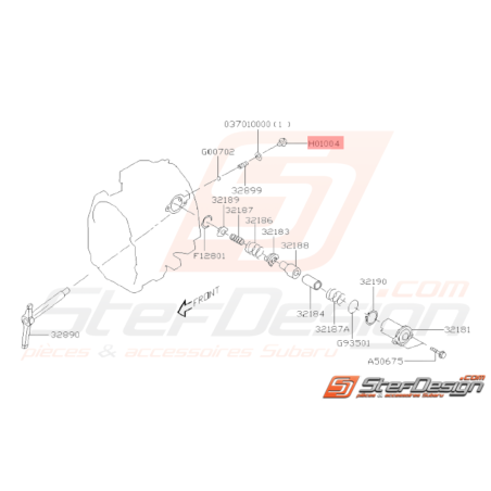 Bouchon Système Fourchette Origine Subaru GT 93-98 WRX 01-1032455