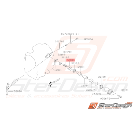 Ressort fourchette arrière GT 94-00 / type R WRX 2001 - 201032462