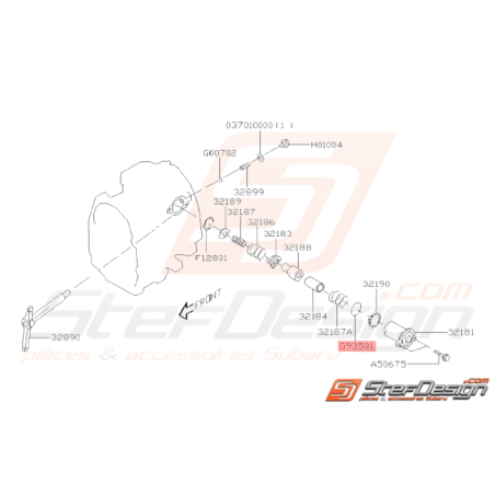 Joint torique système fourchette Origine Subaru GT 93-00 WRX 01-1032466