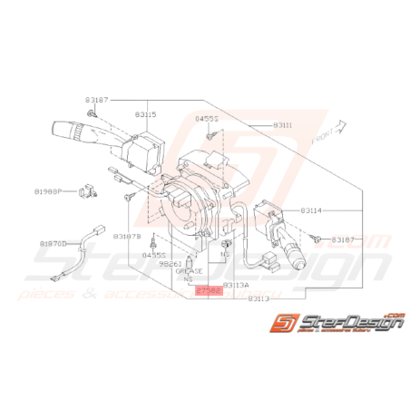 Capteur Angle de braquage de volant Origine Subaru STI 06 - 0732675