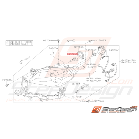 Ampoule Phare Feu de brouillard Origine Subaru WRX STI 2001 - 201432690