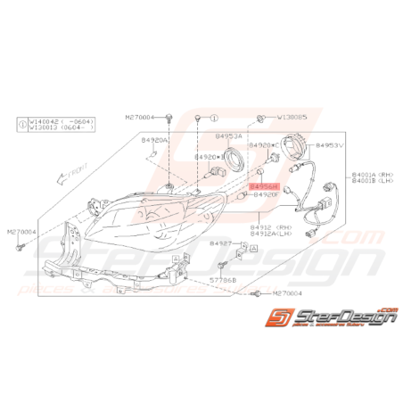 Capuchon Phare Origine Subaru WRX STI 2003 - 201432693