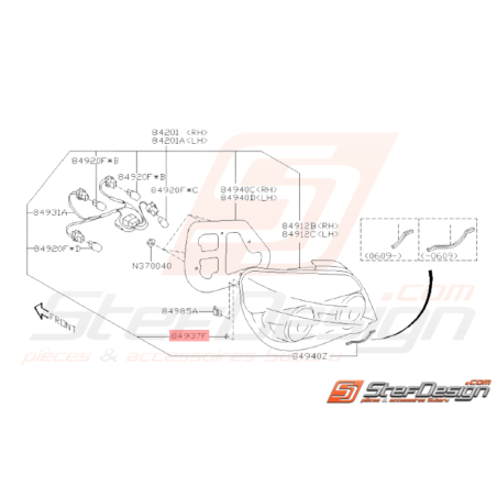 Entretoise Arrière Lampe Combinée Origine Subaru WRX STI 01-02 / 06-0732742