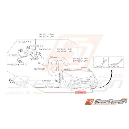 Garniture Phare Origine Subaru WRX STI 2006 - 200732744