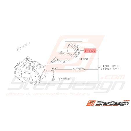 Douille Complète Feu Antibrouillard Origine Subaru WRX 03-07 STI 06 - 0732749