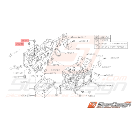 Contacteur de pression d'huile Origine Subaru STI 95-19 FORESTER 97-0232851