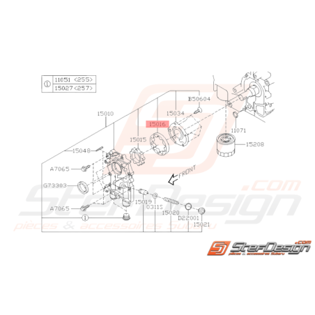 Rotor Extérieur Pompe à Huile Origine Subaru STI 2008 - 201932943