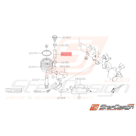 Durite de modine Subaru WRX 2008 - 2010 STI 2008 - 201932954