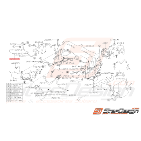 Durite Dépression Origine Subaru WRX 2008 - 201033012