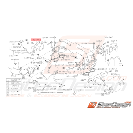 Protecteur Collecteur d'Admission Origine Subaru WRX 2008 - 201033017