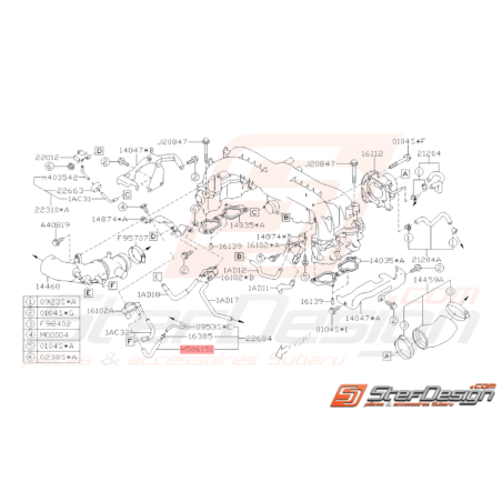 Durite en Caoutchouc Origine Subaru WRX 2008 - 201033024