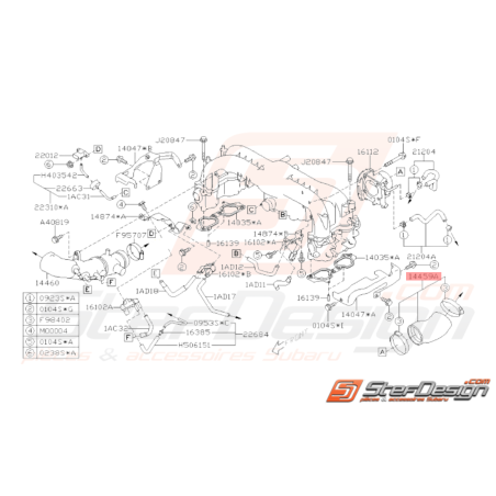 Conduite Arrivée d'air Origine Subaru WRX 2008 - 201033029