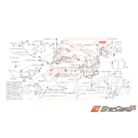 Papillon d'Admission Origine Subaru WRX 2008 - 201033031