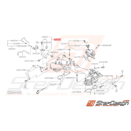 Support électrovanne Origine Subaru STI 2008 - 201933053