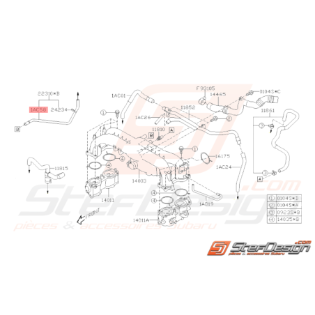 Durite Dépression Origine Subaru WRX 2008 - 201033062