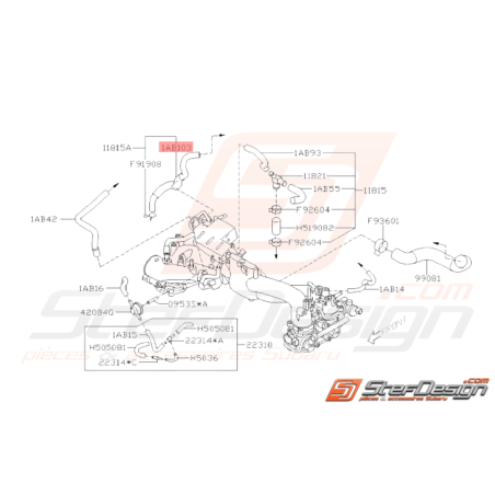 Durite Origine Subaru STI 2008 - 201433089