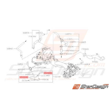 Tuyau Origine Subaru STI 2008 - 201433092