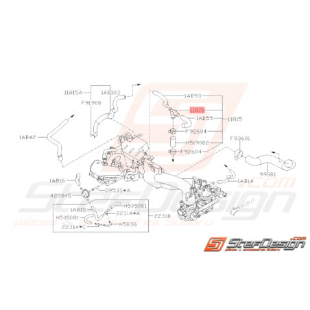 Connecteur de Durite Impreza GT 99-00 STI 08-14 FORESTER 97-0233097